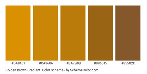 Golden Brown Gradient Color Scheme Brown