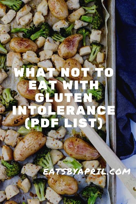 What Not To Eat With Gluten Intolerance Pdf List Eats By April