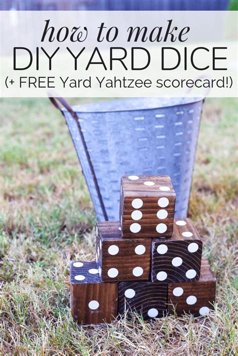 How To Make Diy Yard Dice And Yard Score Board In The Grass With Text