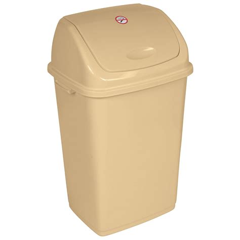 Superior Performance 13 Gallon Swing Top Plastic Trash Can And Reviews