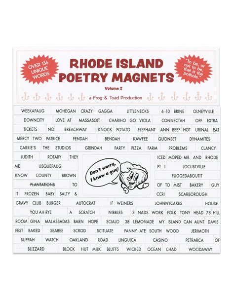 Rhode Island Poetry Magnets Vol 2 Home