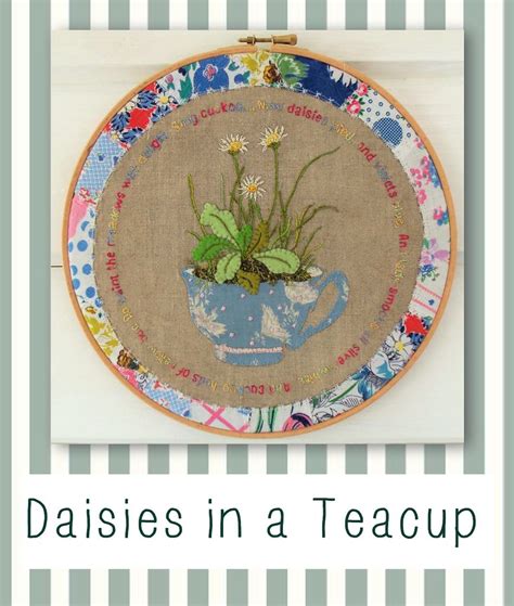 Daisies In A Teacup Embroidery Bustle Sew