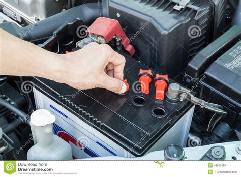 Then attach the test light probe to the cable that came off the battery. Check Car Battery Stock Photo - Image: 49602599
