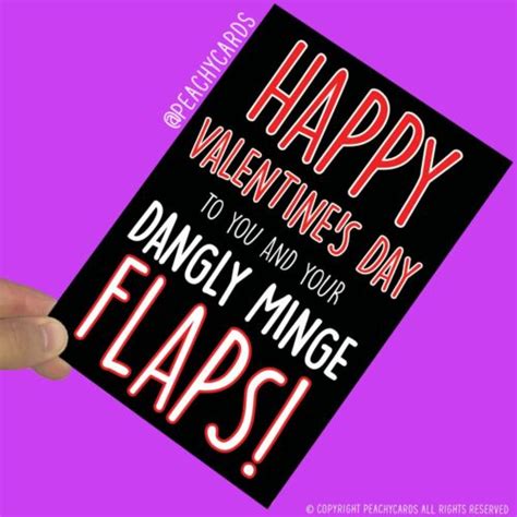 Funny Valentines Day Cards Dangly Minge Flaps Rude Banter Girlfriend
