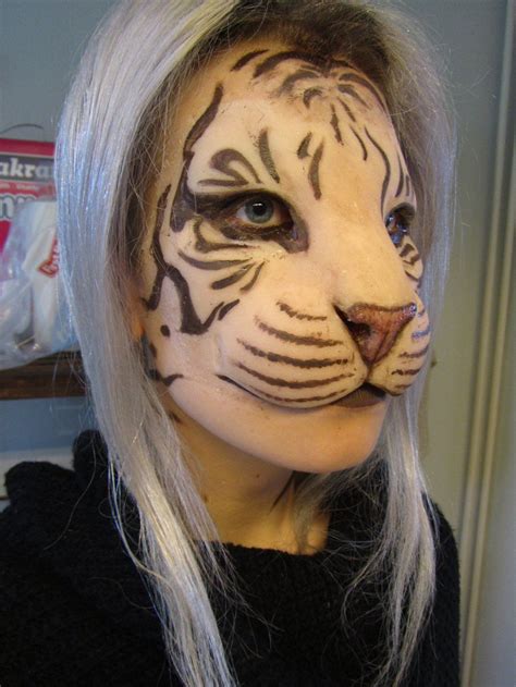 Humantiger Hybrid Mask Test Tiger Makeup Animal Makeup Prosthetic