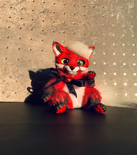 Red Fox Collectible Ooak Doll Furry Fantasy Cute Fluffy Toy Etsy