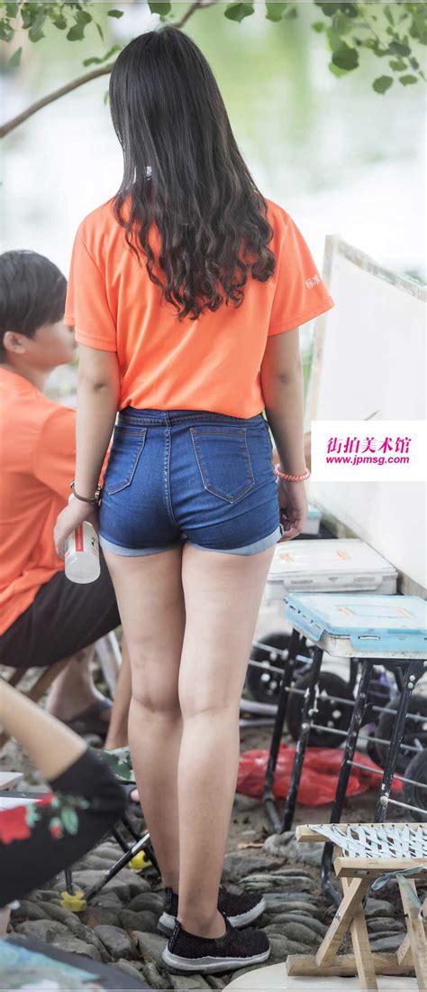 Girly Girl Outfits Skinny Shorts Asian Model Girl Short Legs Tight