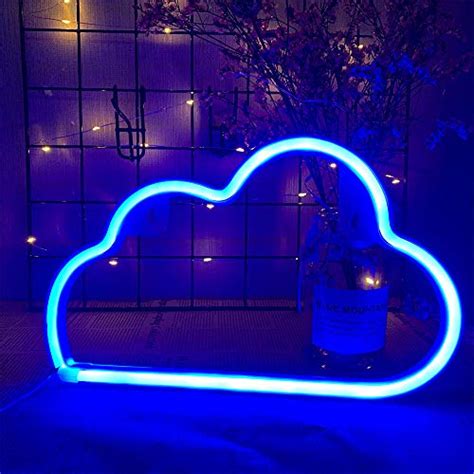 Enuoli Neon Light Cloud Neon Signs Cloud Neon Lights Blue Neon Light