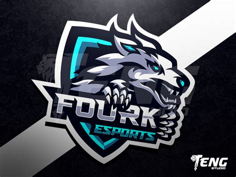 Fourk Esports Wolf Logo Esport Sport Character Vector By Teng Studio On
