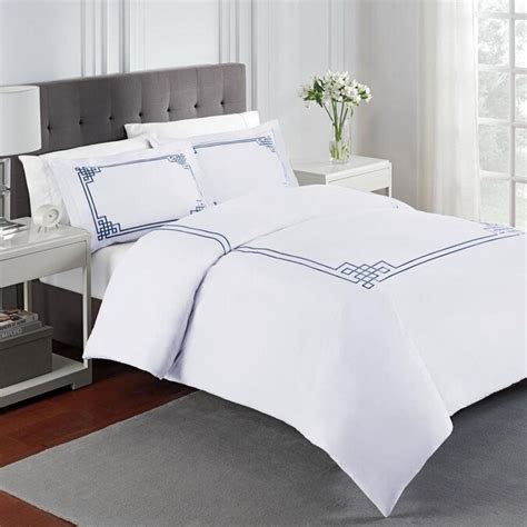 WestPoint Home Martex Solid Percale Embroidered King White Comforter Set in the Bedding Sets ...