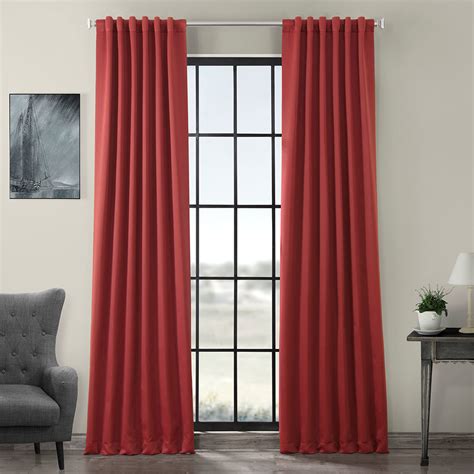 Brick Red Blackout Curtain Set Of 2 Contemporary Curtains By