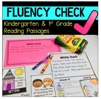 Read the text, then try to answer the questions. FLUENCY CHECK Reading Comprehension Passages First Kindergarten vol. 3
