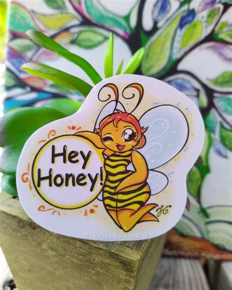 Hey Honey Bee Fairy Sticker Splash Color Studioss Ko Fi Shop Ko