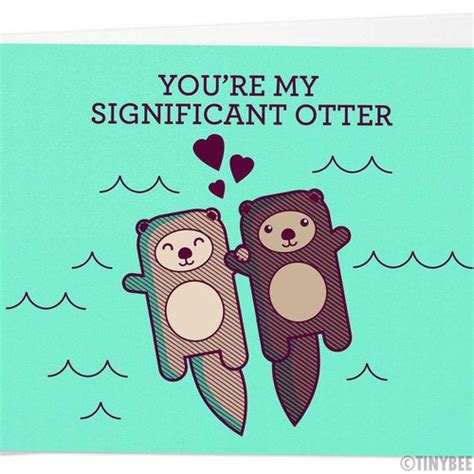 cute card you re my significant otter funny etsy