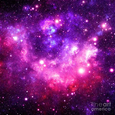 Purple Pink Galaxy Nebula Digital Art By Johari Smith Pixels
