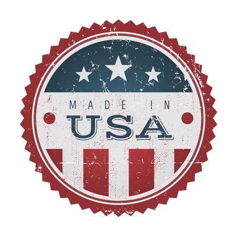 Made In Usa Vintage Badge Seal 557670 Vector Art At Vecteezy