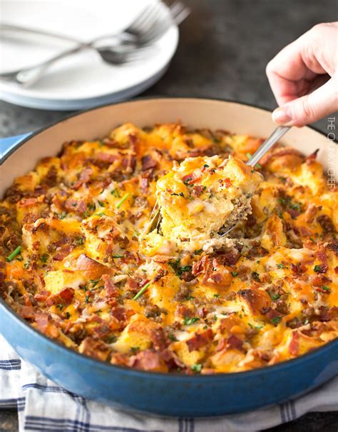 Easy Overnight Breakfast Strata The Chunky Chef