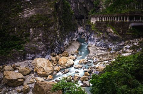 Free picture: stone, wall, cliff, river, nature, mountains