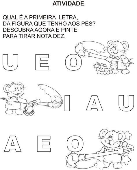 Atividades Com Vogais Para Alfabetização Infantil Qdb