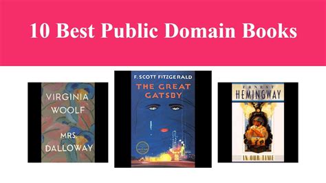 10 Best Public Domain Books Youtube
