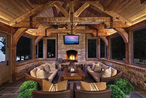 This Rustic Screened Patio Gives You The Feeling Of Being Outside But