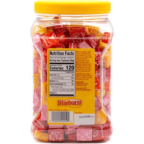 Starburst Original Gummy Candy Bulk Jar 3lbs 6oz Shop Grants