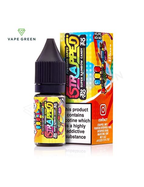 Super Rainbow Candy E Liquid By Strapped Nic Salt Free Uk Delivery
