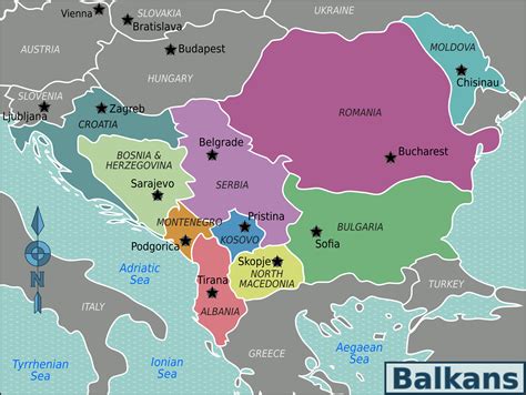 Balkans Regions Map 