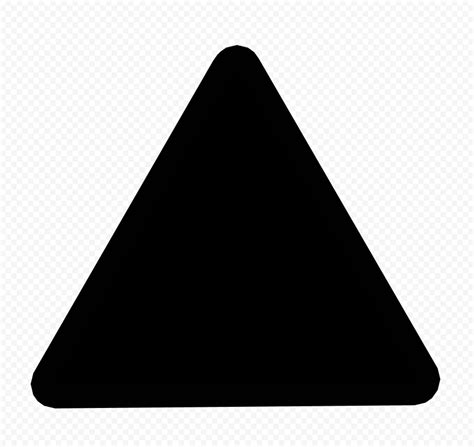 Hd Black Rounded Triangle Shape Png Citypng