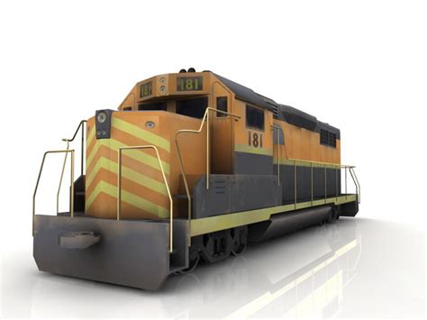 Train Engine Car 3d Model 3ds Max Files Free Download Modeling 28718