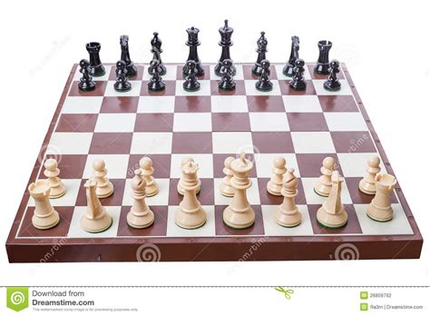 Chess Board Set Up To Begin A Game Stock Photography