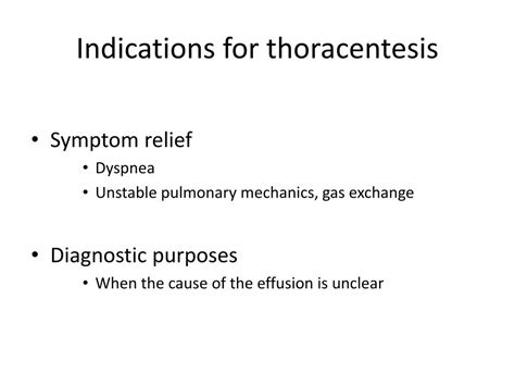 Ppt Indications For Thoracentesis Powerpoint Presentation Free