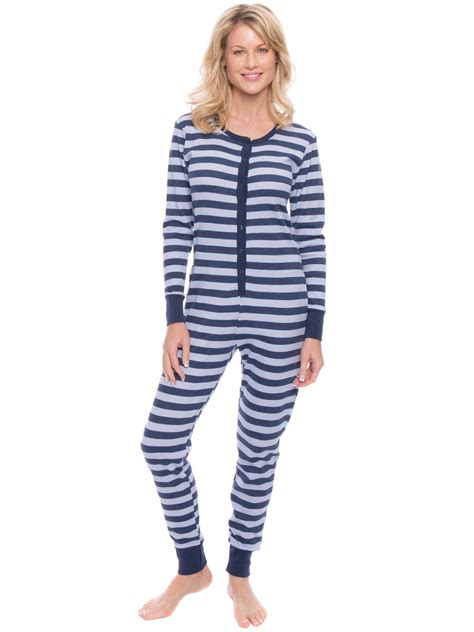 Womens Waffle Knit Thermal Onesie Pajama Onesie Pajamas Pajamas