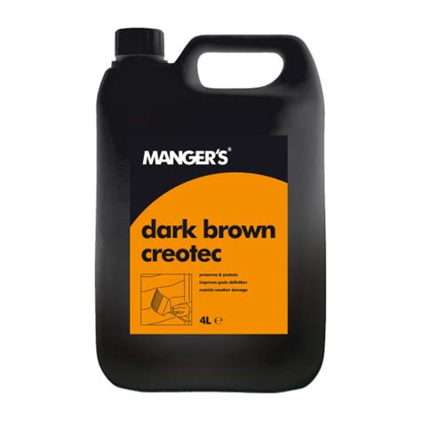 Mangers Creotec Wood Treatment Dark Brown 4 Litre