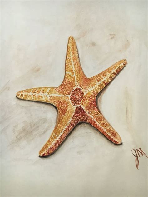 Watercolor Starfish Starfish Painting Starfish Art Watercolor Ocean