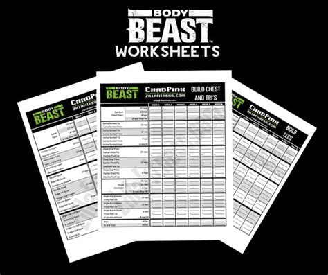 Beast Up Legs Worksheet