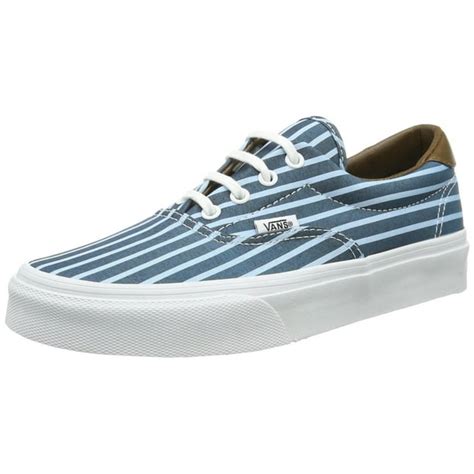 Vans Vans Womens Era 59 Skateboarding Shoes Stripes Bluetrue