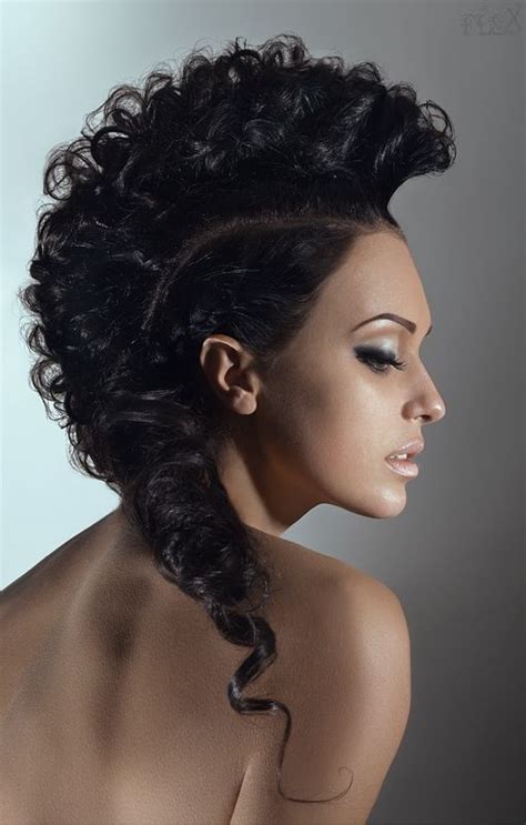 1000 Images About Curly Hair Mohawk On Pinterest Updo