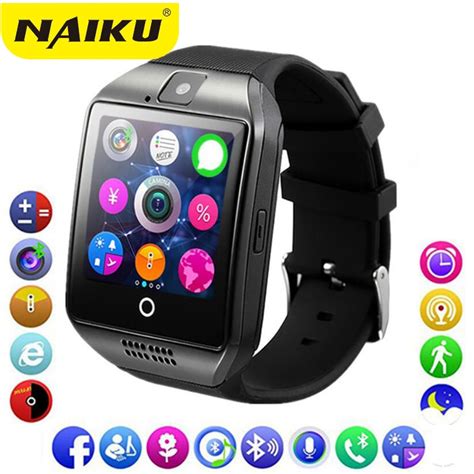 Buy Online Bluetooth Smart Watch Men Q18 With Touch Screen Big Battery