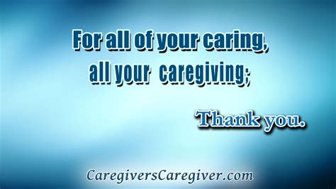 Thank You Quotes For Caregivers Shortquotescc