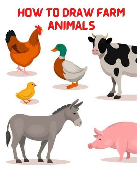 How To Draw Farm Animals A Simple And Easy Step By Step Drawing Book