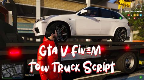 Gta V Fivem Tow Truck Script Youtube