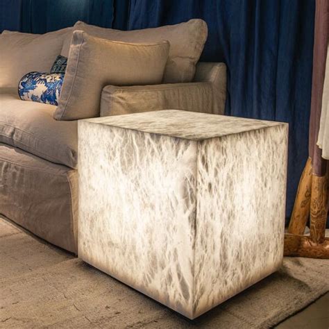Timothy Oulton Alabaster Cube Side Table Timothy Oulton
