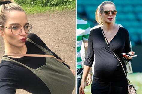 Celtic Wag Helen Flanagan Shows Off Her Growing Baby Bump In Pair Of