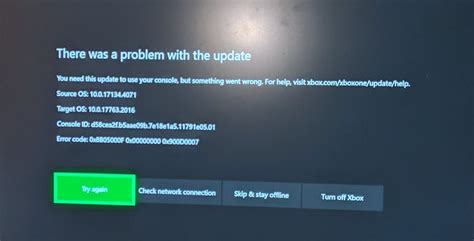 Fix Xbox One Update Error Code 0x8b05000f 0x00000000 0x90170007