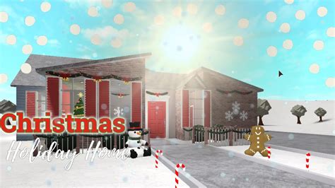 Roblox Bloxburg Christmas Holiday Home Speedbuild Youtube
