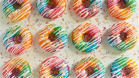 Baked Rainbow Doughnuts Recipe Baking Mad