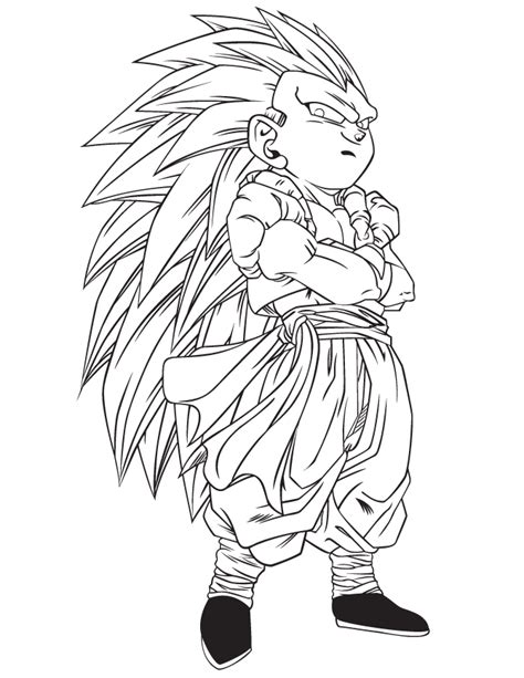 Goten Super Saiyan Coloring Pages Download And Print For Free