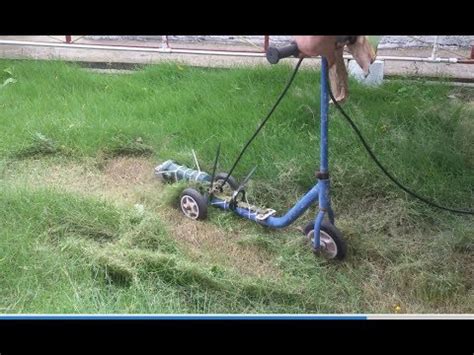 Precise cutting of sod using 18 width cutting blade. DIY lawn mower / Grass cutter / Grass Trimmer - YouTube