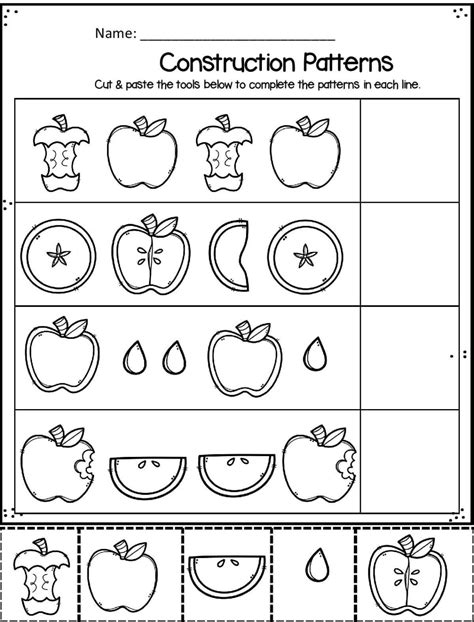 Apple Worksheet Preschool Pack
